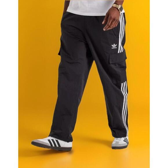 adidas Other - $80 Men’s ADIDAS ORIGINALS CARGO Trefoil Track PANTS Small HR3364 Black White